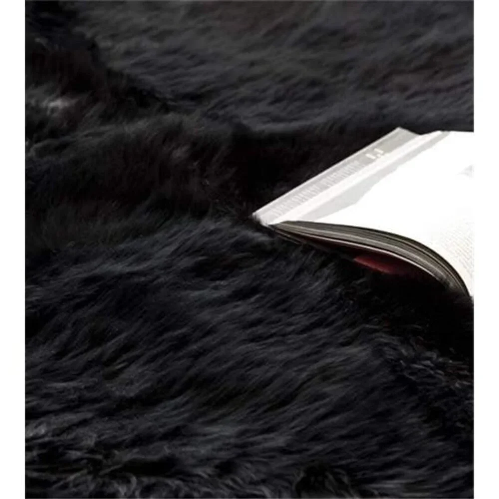 New Premium Genuine Sheepskin Rug Black Real Australia Sheepskin Natural